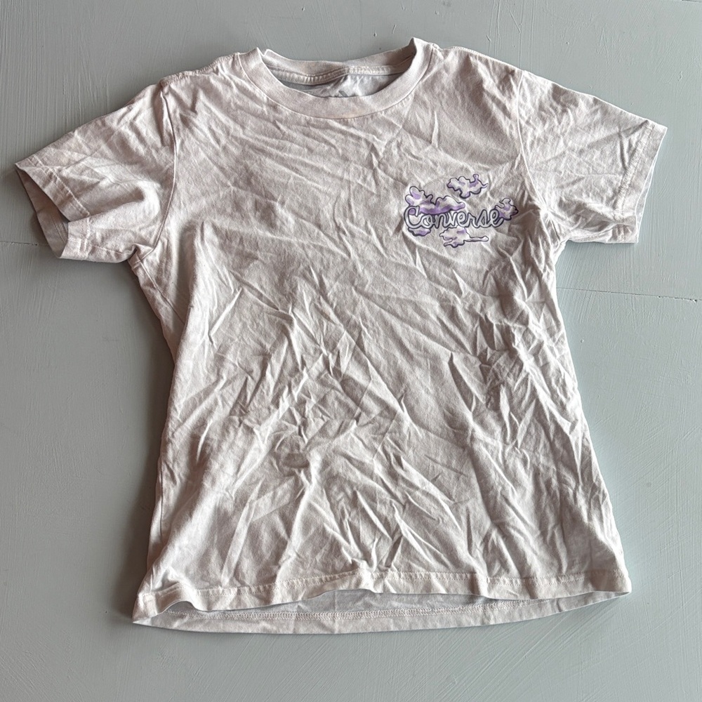 Converse White and Purple Graphic Tee